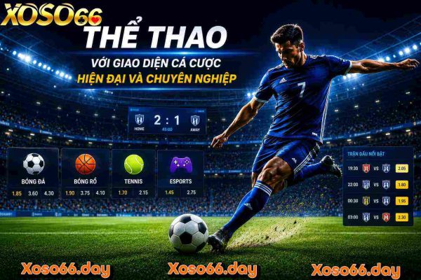 Thể thao Xoso66 với giao diện cá cược hiện đại và chuyên nghiệp